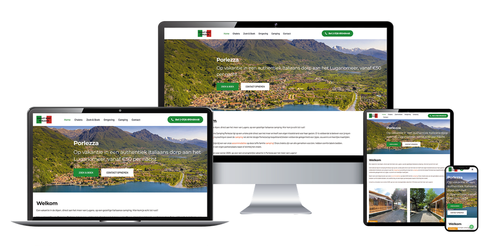 Chaletrent Porlezza website