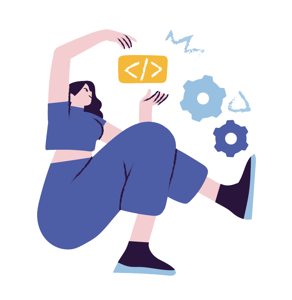 Illustratie van webontwikkeling en code