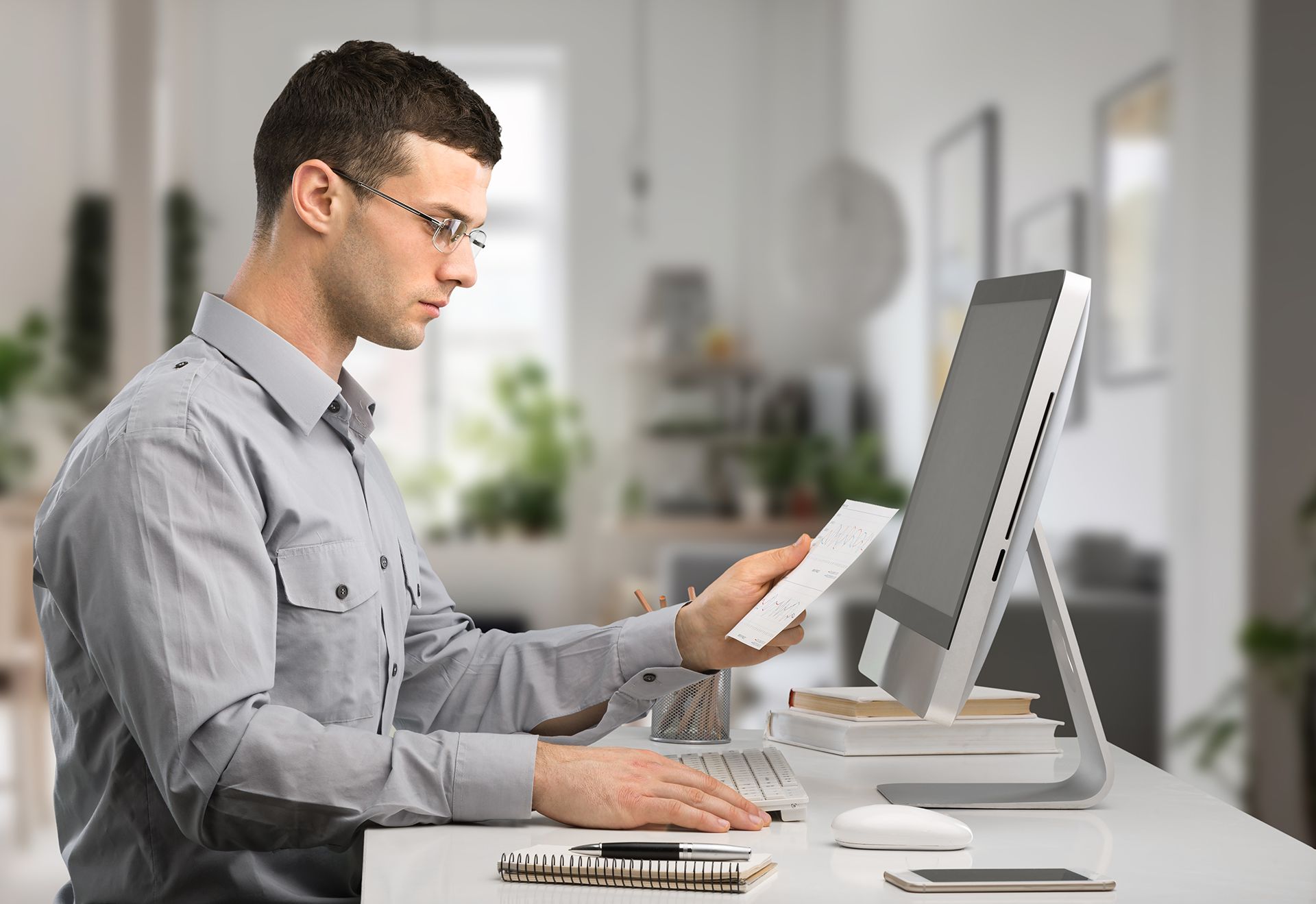 Data collectie specialist aan het werk