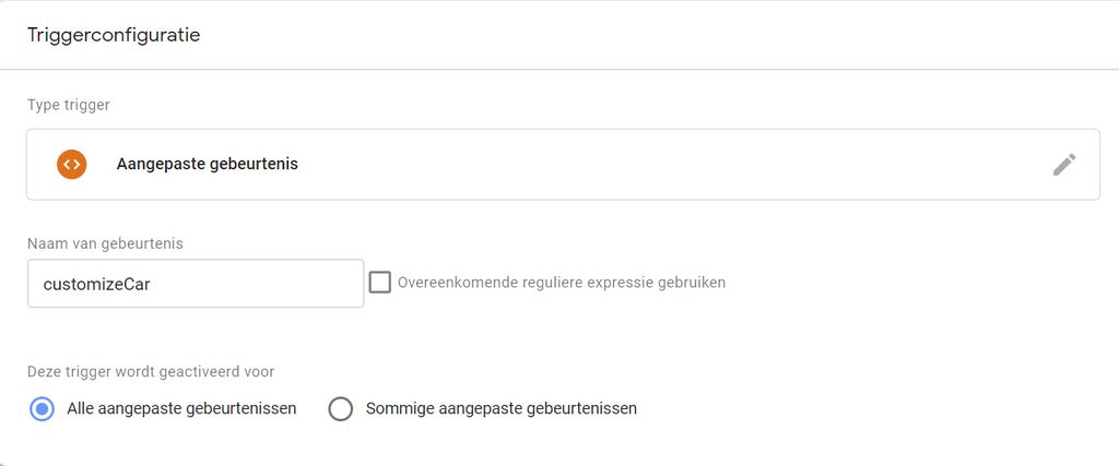 trigger aangepaste gebeurtenis