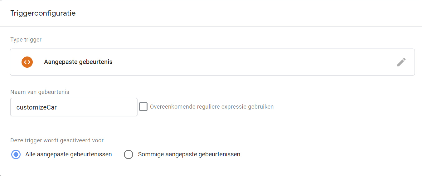 trigger aangepaste gebeurtenis
